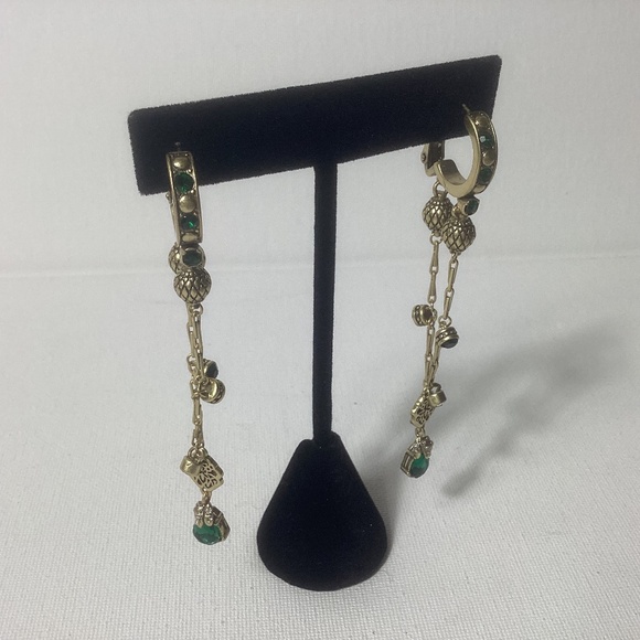 Alexander McQueen Gold Dangle Earrings - Picture 1 of 3